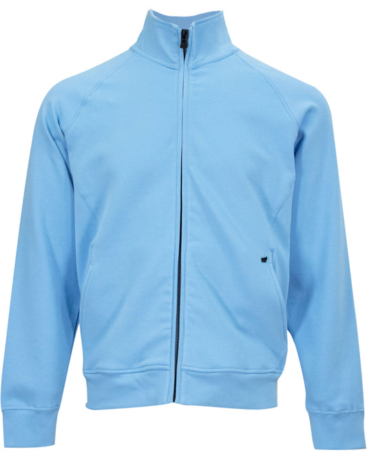 NEVILLE EMBOSSED FULL-ZIP JACKET - BLUE