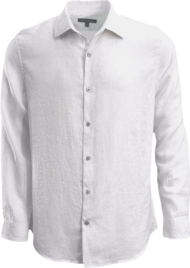 LIONEL LEINEN-BUTTON-DOWN-HEMD – WEISS
