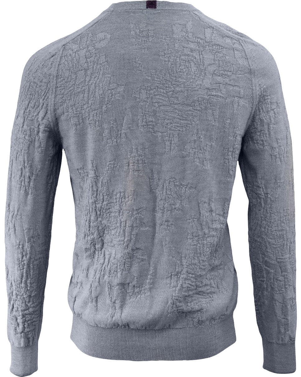 COLE FULLY FASHIONED MERINO CREWNECK SWEATER - FLANNEL
