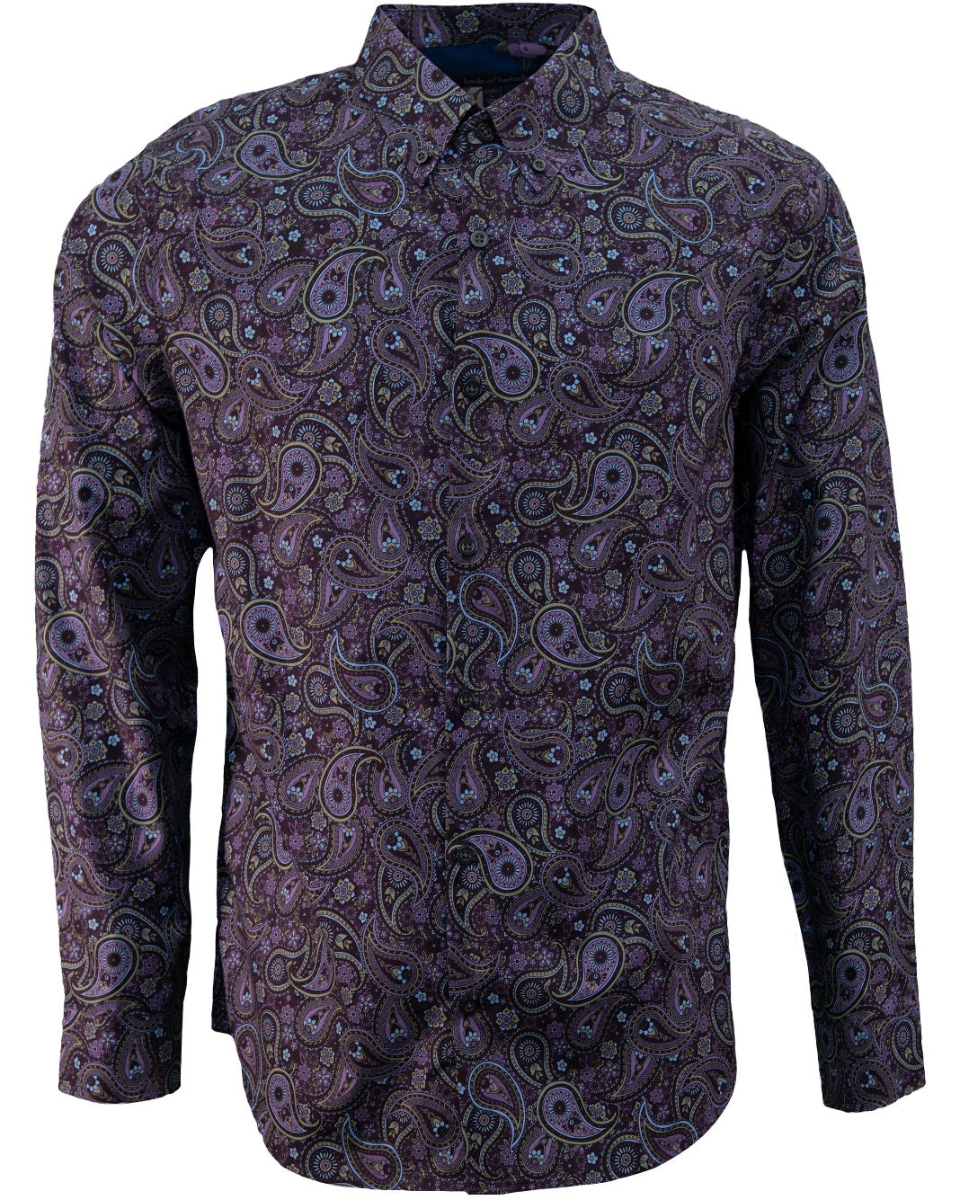 MORRIS TRIBUNE PAISLEY SHIRT - PLUM