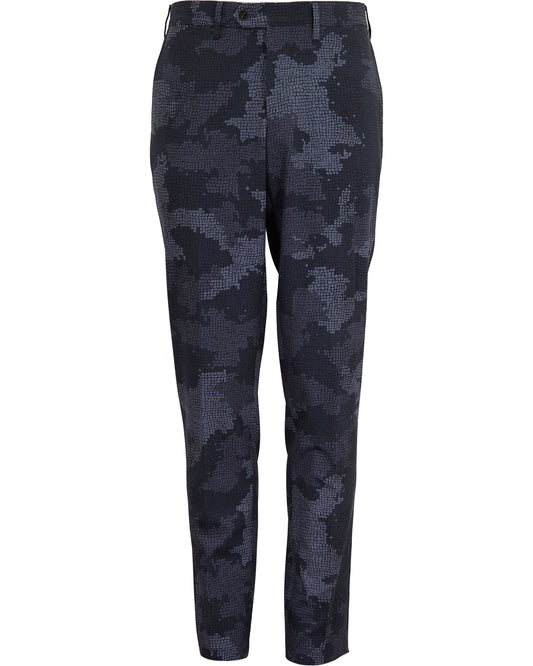 PAXTON CAMO MOSAIC  TAILORED WOOL PANT - COAL