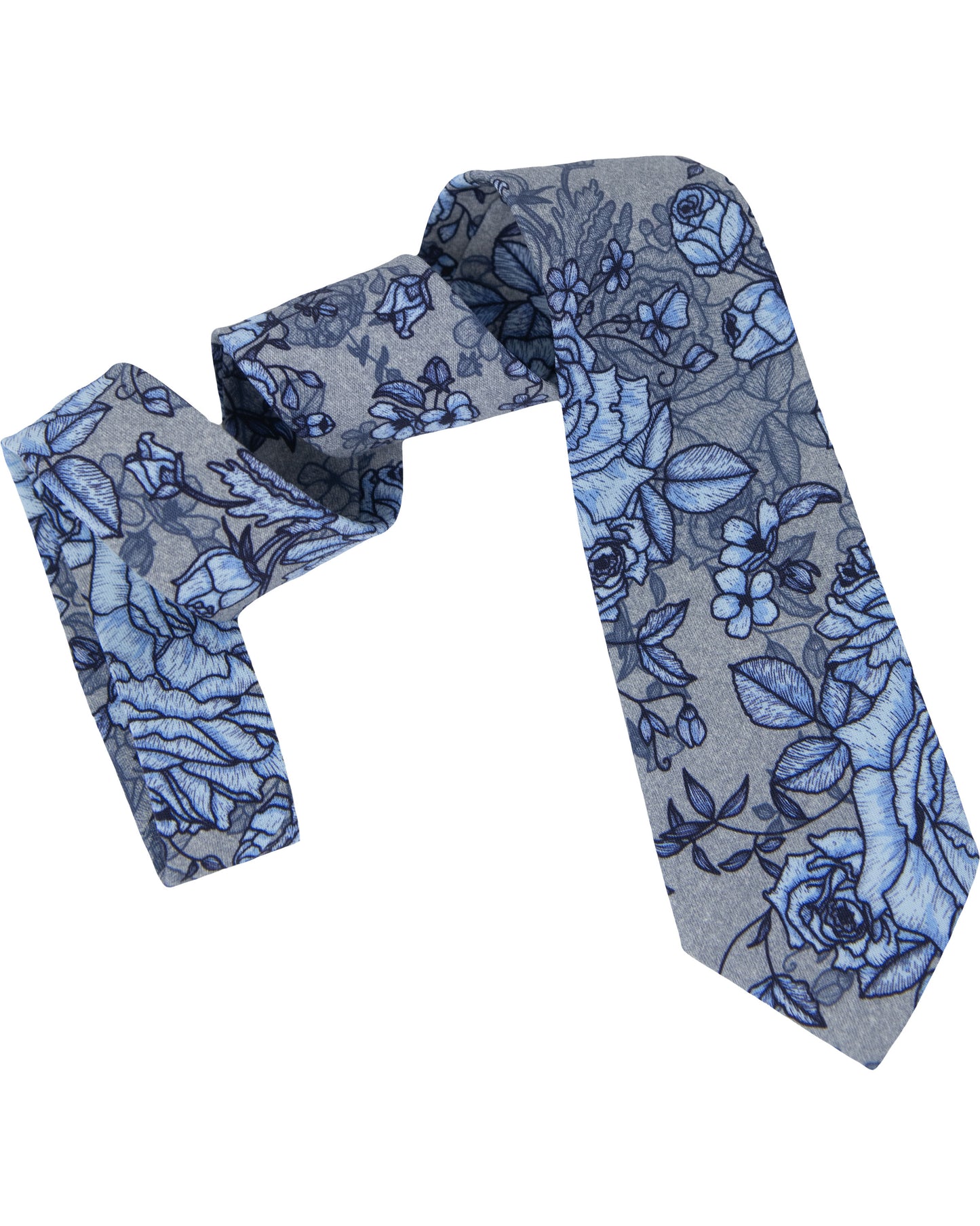 TADDEO ROMA FLORAL MERINO TIE - FLANNEL