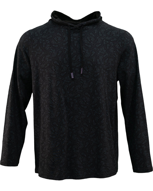 HORATIO PERUGIA PAISLEY HOODIE - BLACK