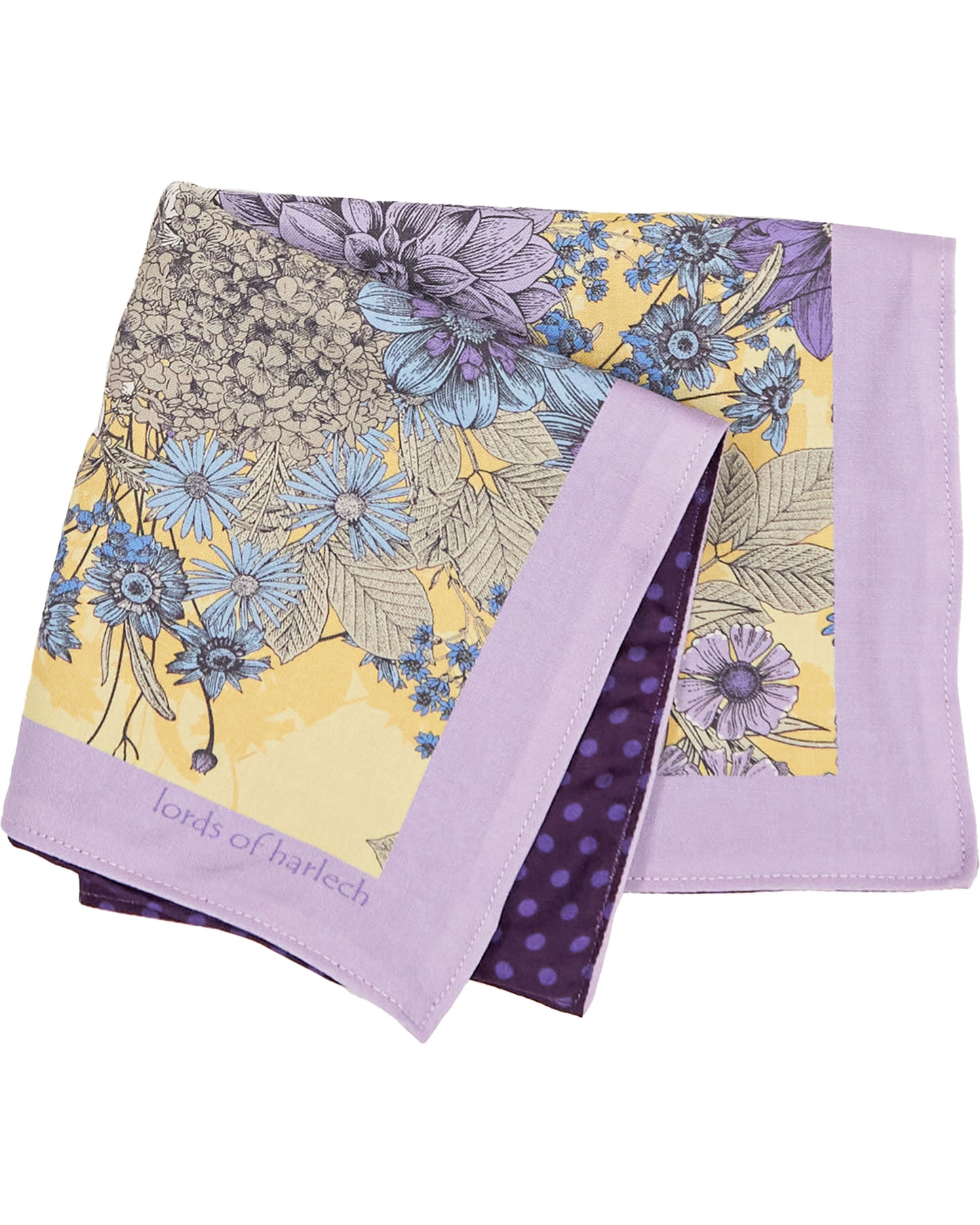 HUDSON DREAM MEADOW MERINO HANDKERCHIEF POCKET SQUARE - SUNSHINE