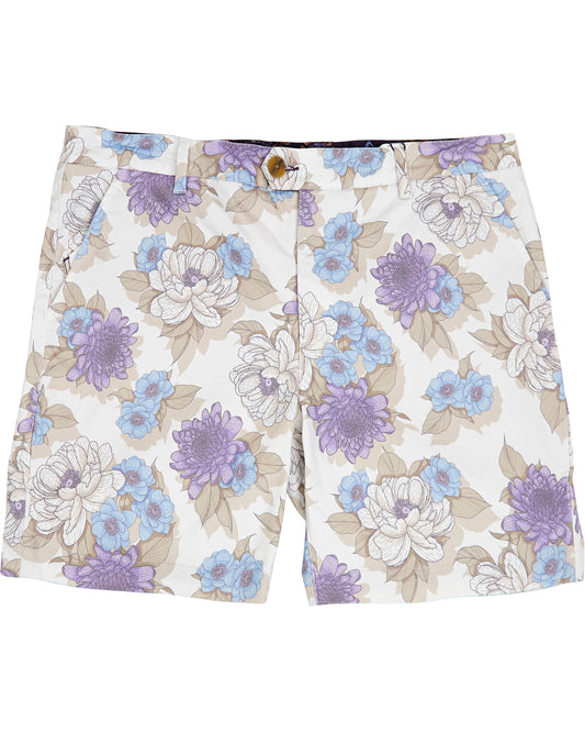 JOHN FLOWER BED SHORTS - ELFENBEIN