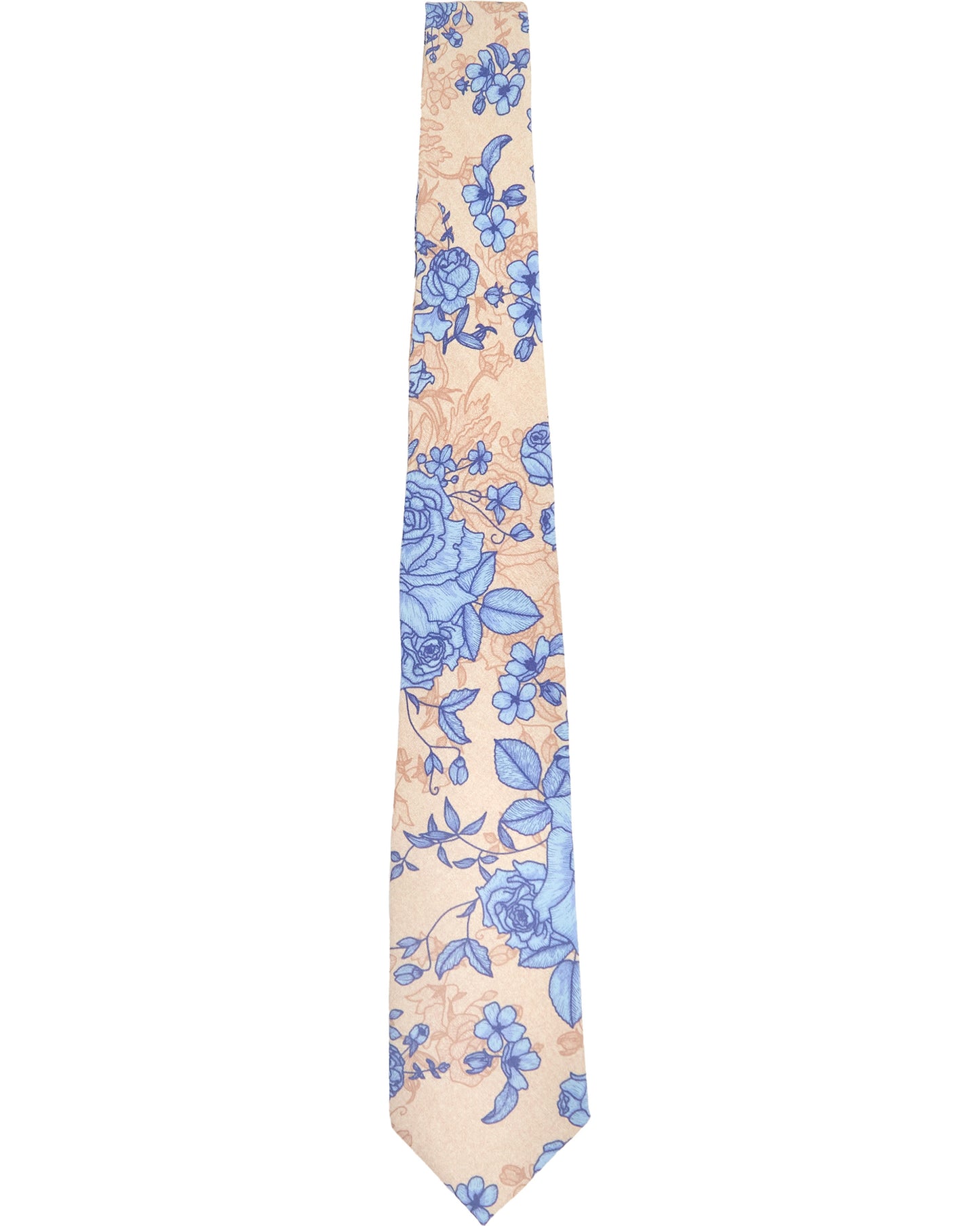 TADDEO ROMA FLORAL MERINO TIE - SAND