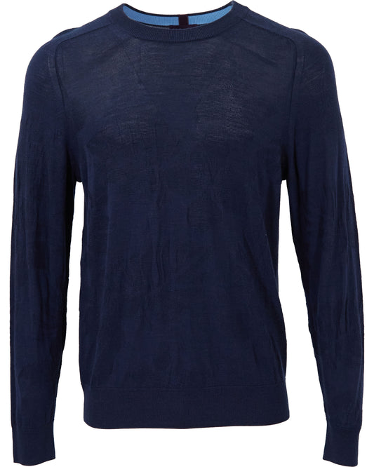 KRIS MERINO PULLOVER - MARINEBLAU