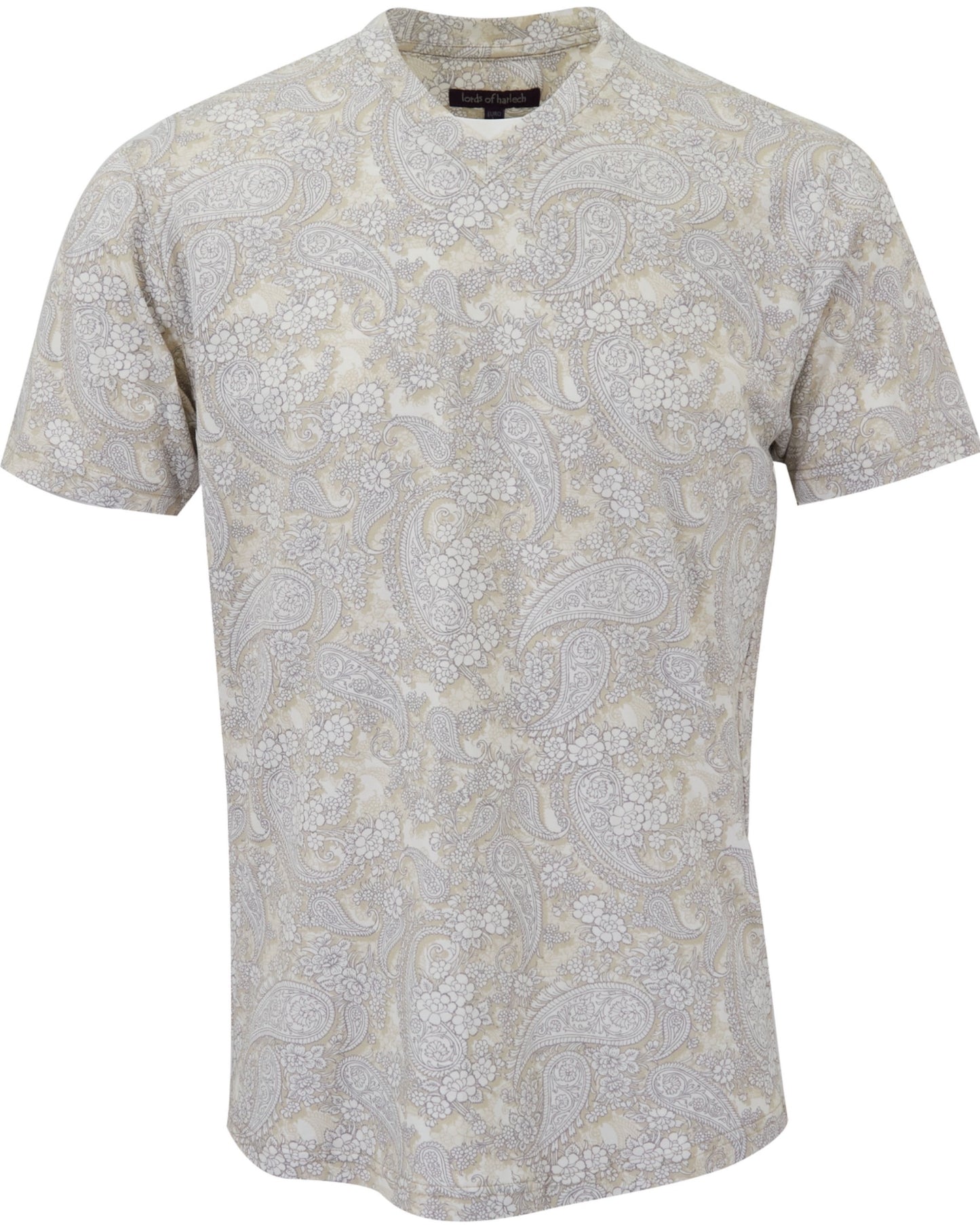 MAZE PAISLEY ROMANCE V-NECK TEE - IVORY