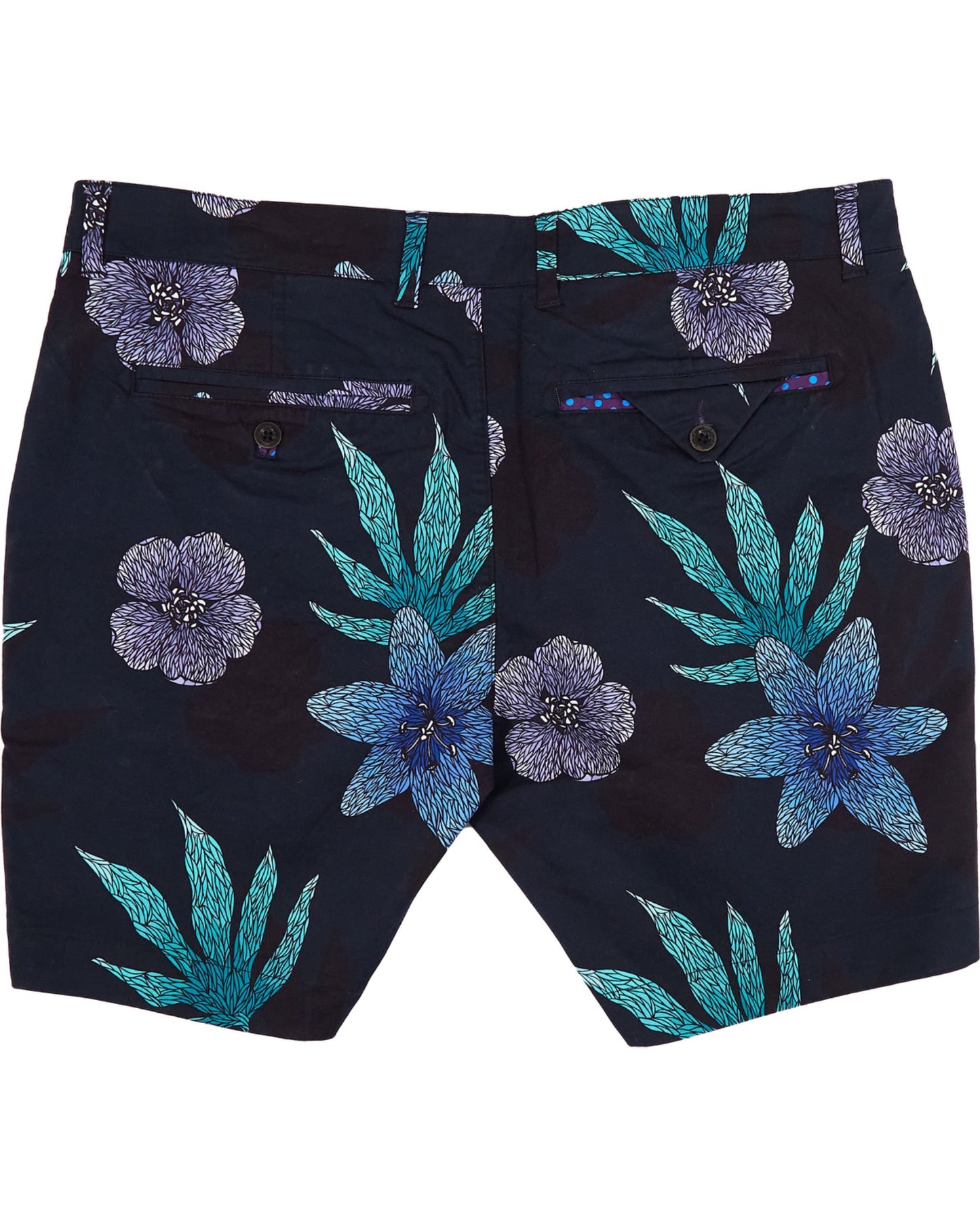 EDWARD FLORAL MEMORY SHORT - NAVY
