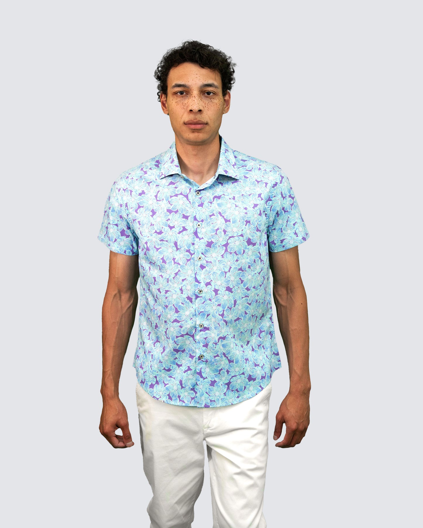 GEORGE ALL OVER FLOWERS SHIRT - MINT