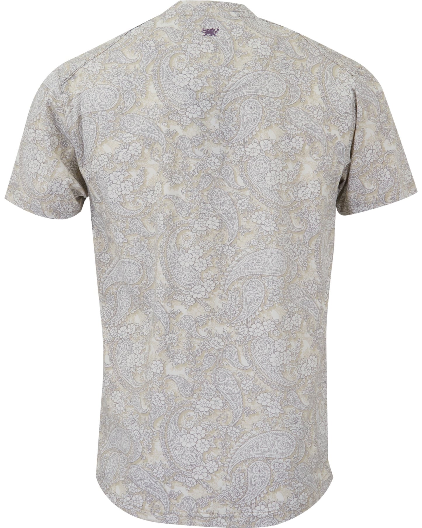 MAZE PAISLEY ROMANCE V-NECK TEE - IVORY