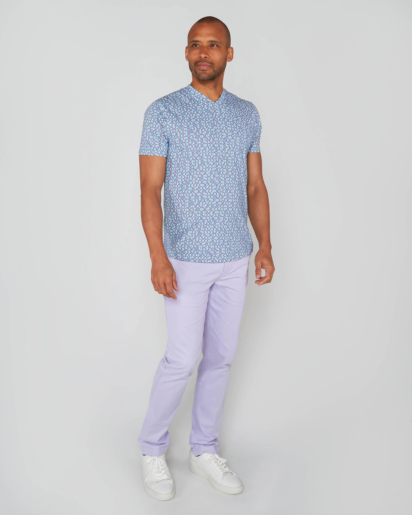 MAZE PETAL TRIO V-NECK TEE -SPEARMINT