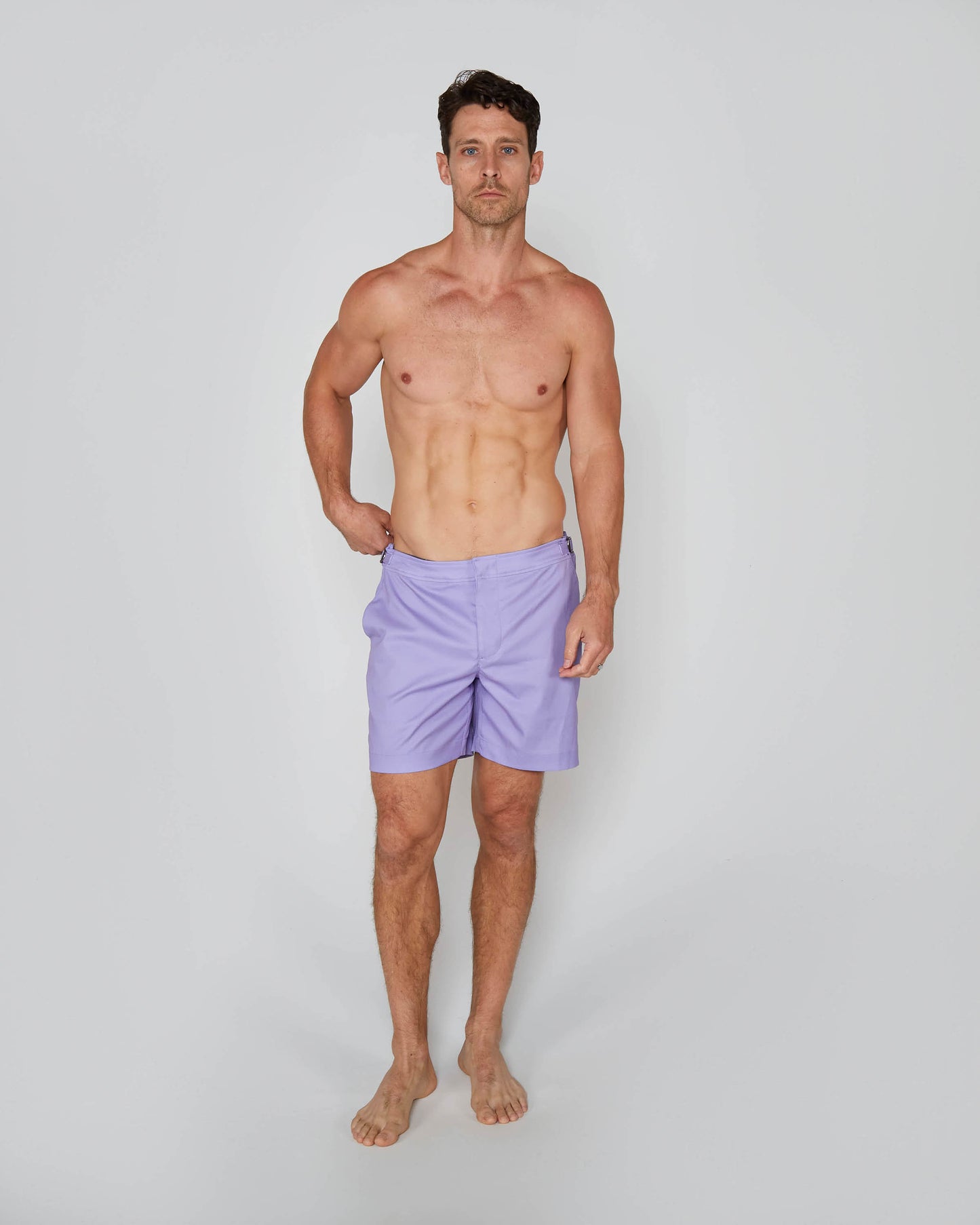 NEPTUNE OXFORD TAILORED SWIM SHORT - LAVENDER