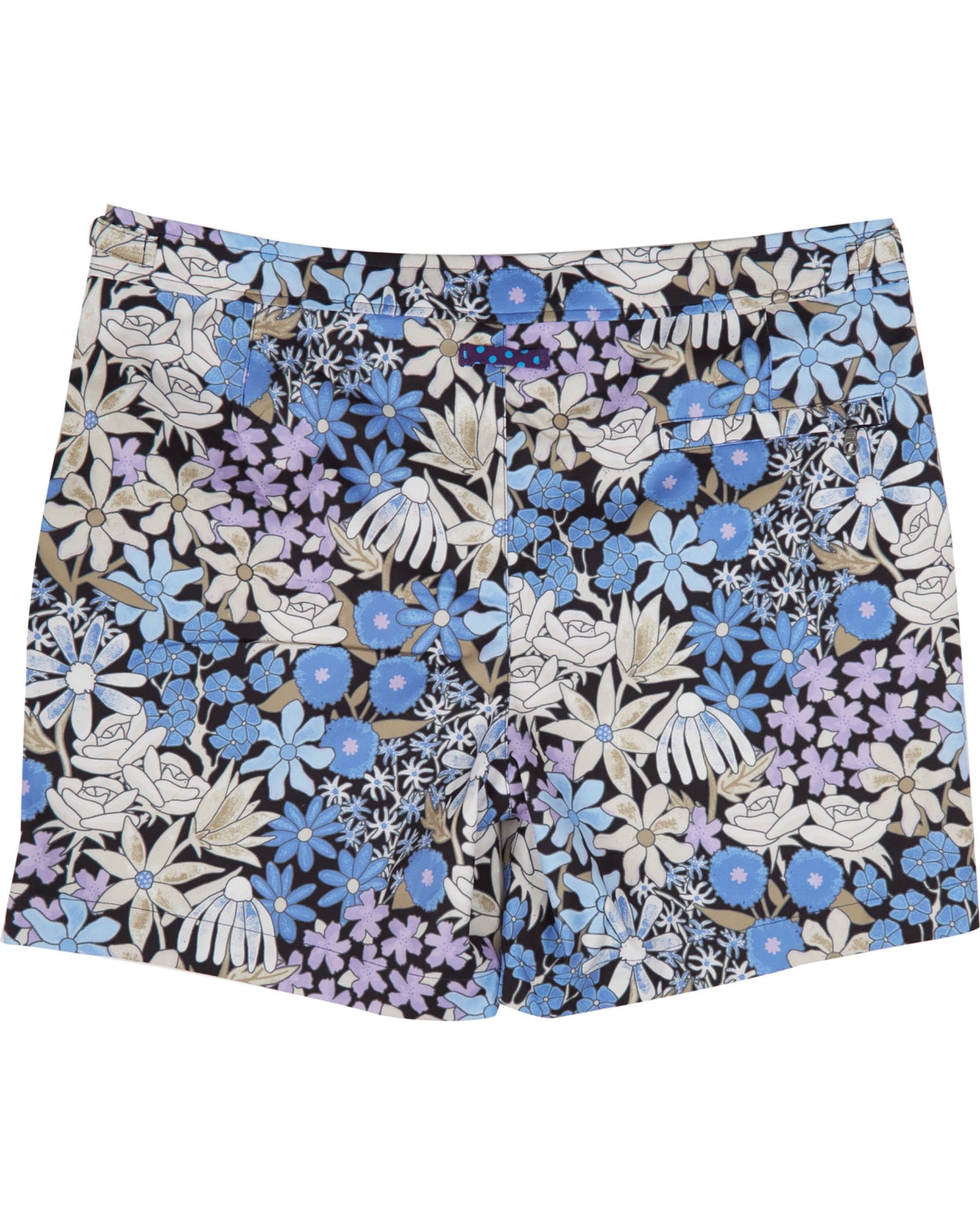 POOL ROUGH BADESHORTS MIT BLUMENMUSTER – SCHWARZ