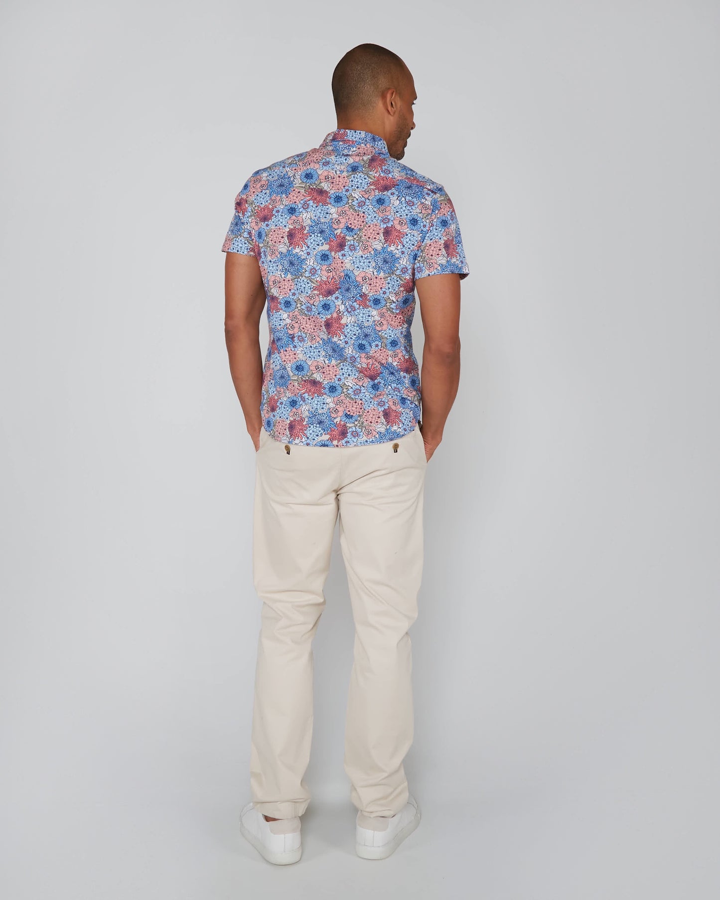 TODD GARDEN PARTY KNIT SHIRT - PINK