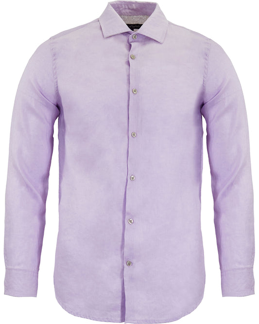 LIONEL LEINEN-BUTTON-DOWN-HEMD – LAVENDEL