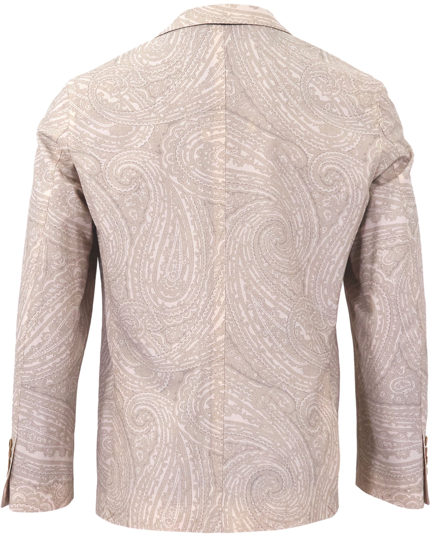JUDD FULLY LINED WILD PAISLEY OXFORD TAILORED WOOL BLAZER - IVORY