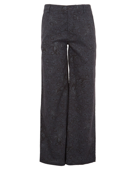 PHILLIS MONTGAT PAISLEY TAILORED PANT - BLACK