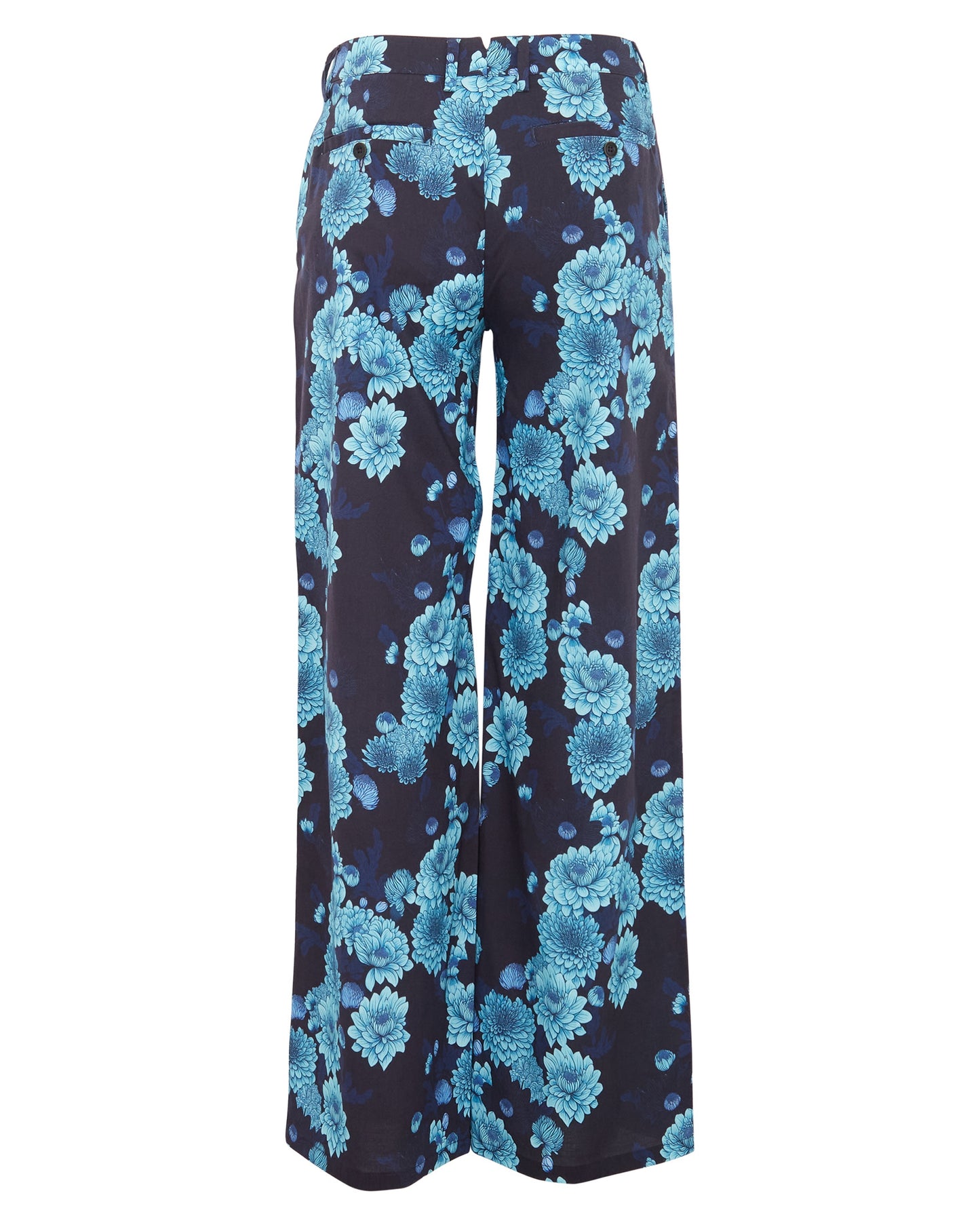 PHILLIS SERIOUS FLORAL TAILORED PANT - NAVY