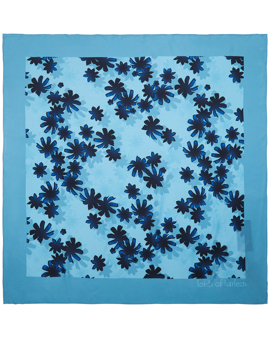 SOFIA SILK SCARF - RAMBLA FLORAL TEAL
