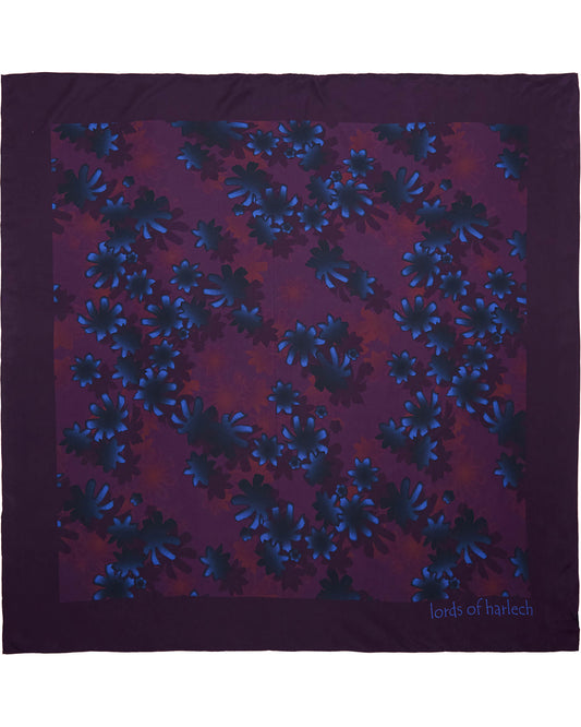 SOFIA SILK SCARF - RAMBLA FLORAL PLUM