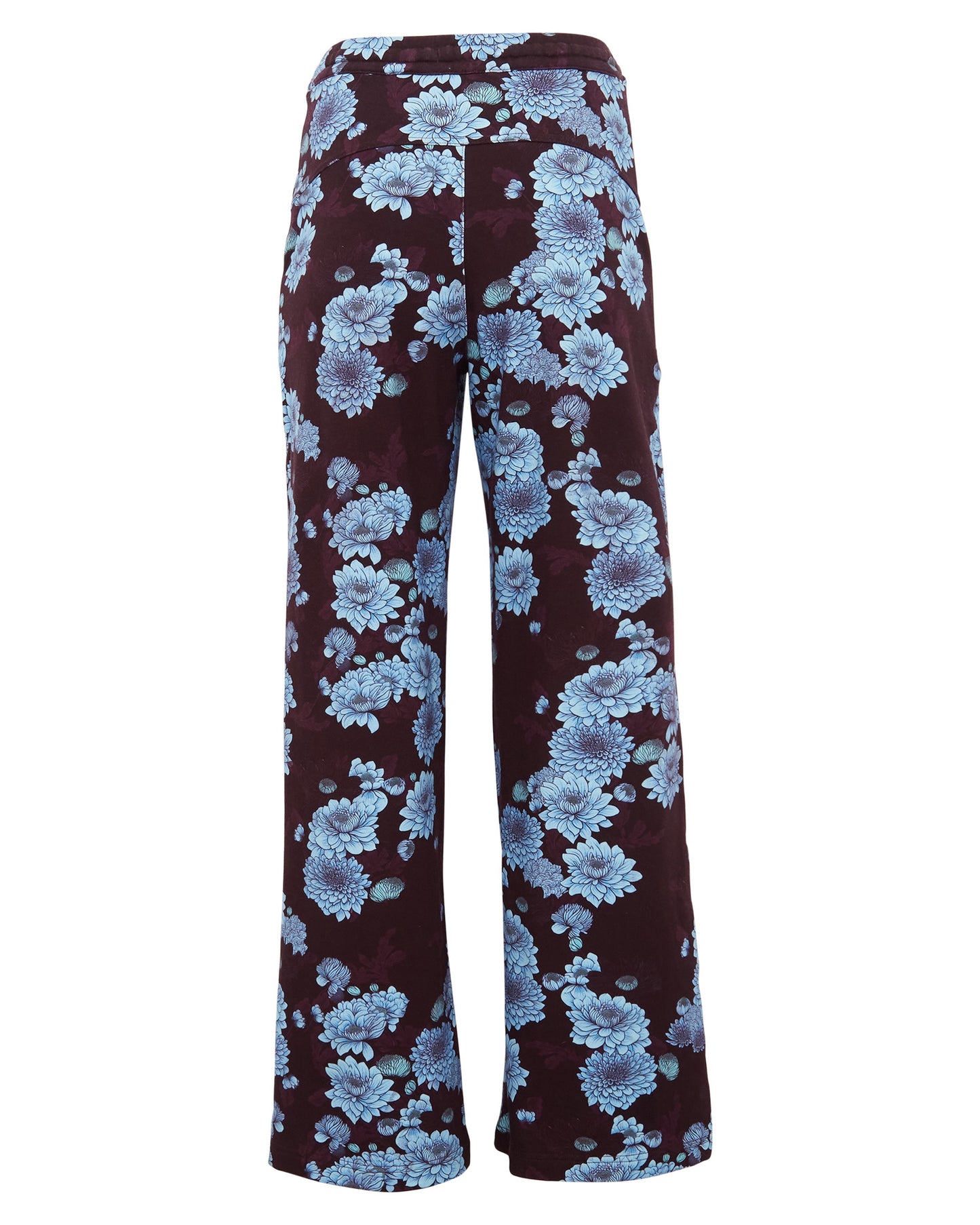 PAIGE SERIOUS FLORAL KNIT PANT - PLUM