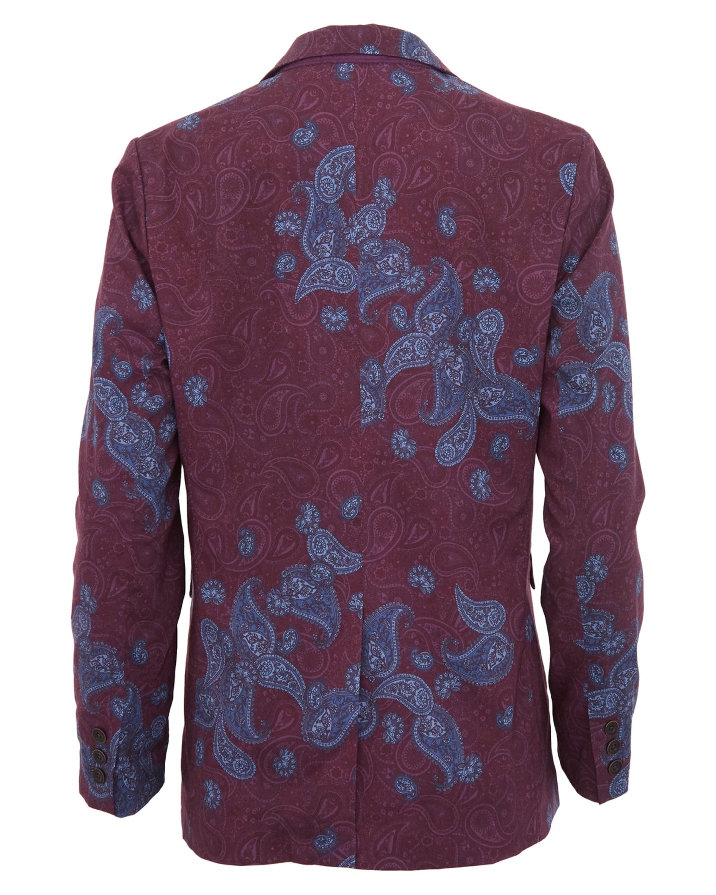 JANE MONTGAT PAISLEY TAILORED BLAZER - PLUM