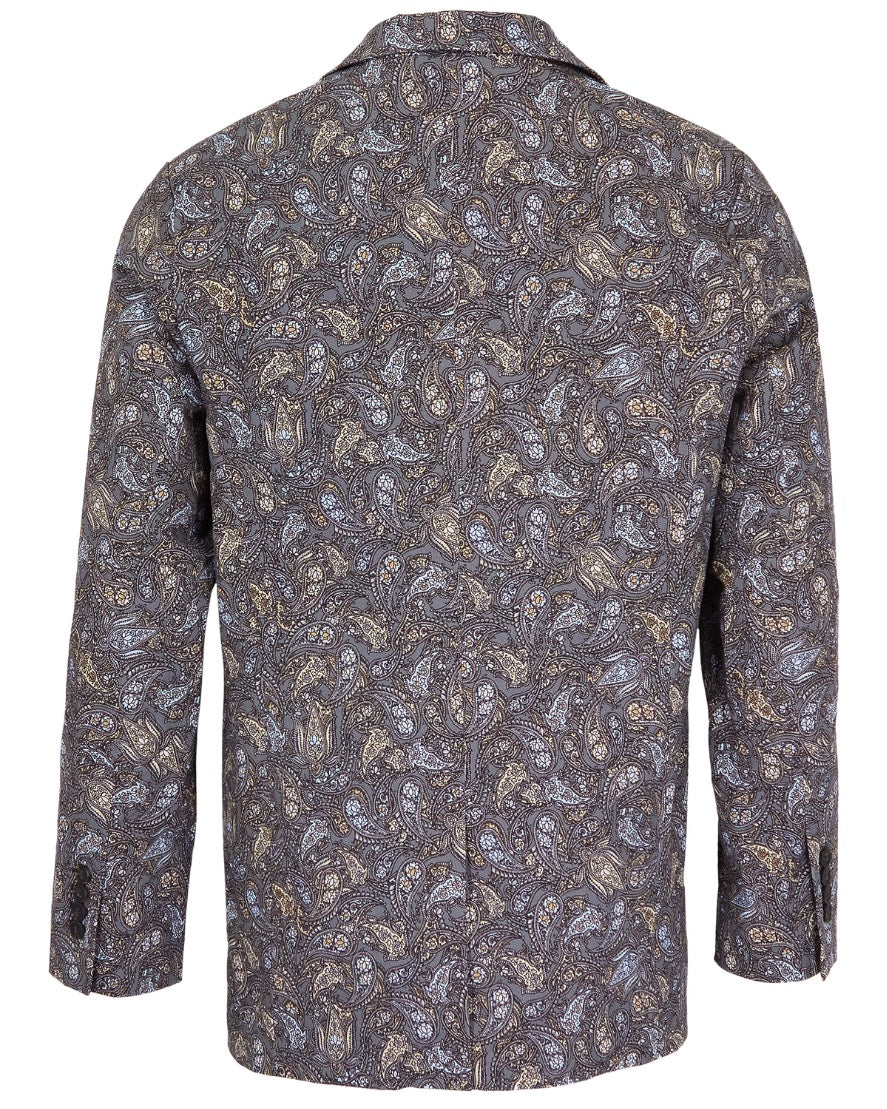 HADRIAN MADRID PAISLEY BLAZER - SMOKE
