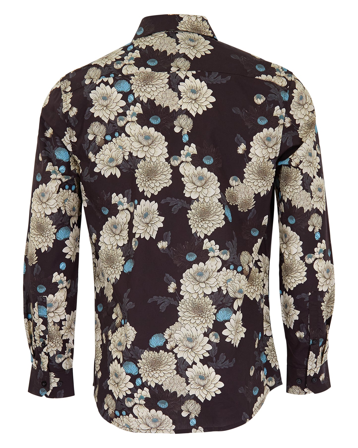 NIGEL SERIOUS FLORAL SHIRT - BLACK