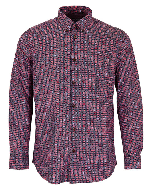 MORRIS IBIZA PETAL PLUM SHIRT - PLUM