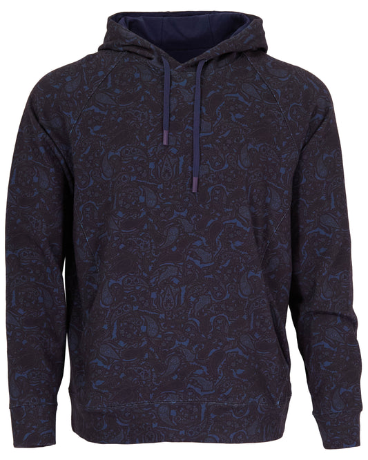 HANK MADRID PAISLEY HOODIE - NAVY
