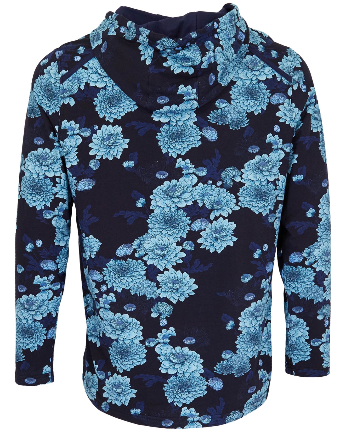 HORATIO SERIOUS FLORAL HOODIE - NAVY