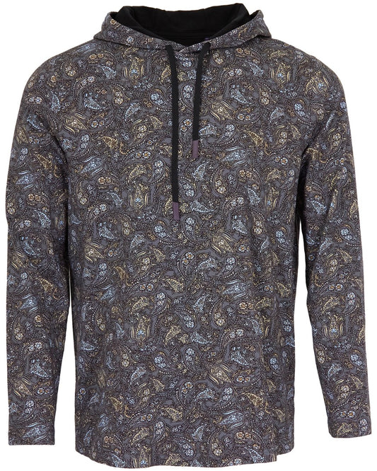 HORATIO MADRID PAISLEY HOODIE - SMOKE