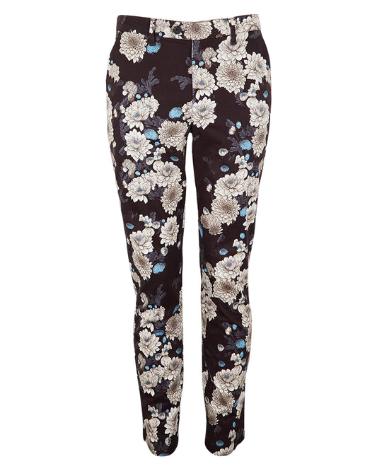 JACK SERIOUS FLORAL PANT - BLACK
