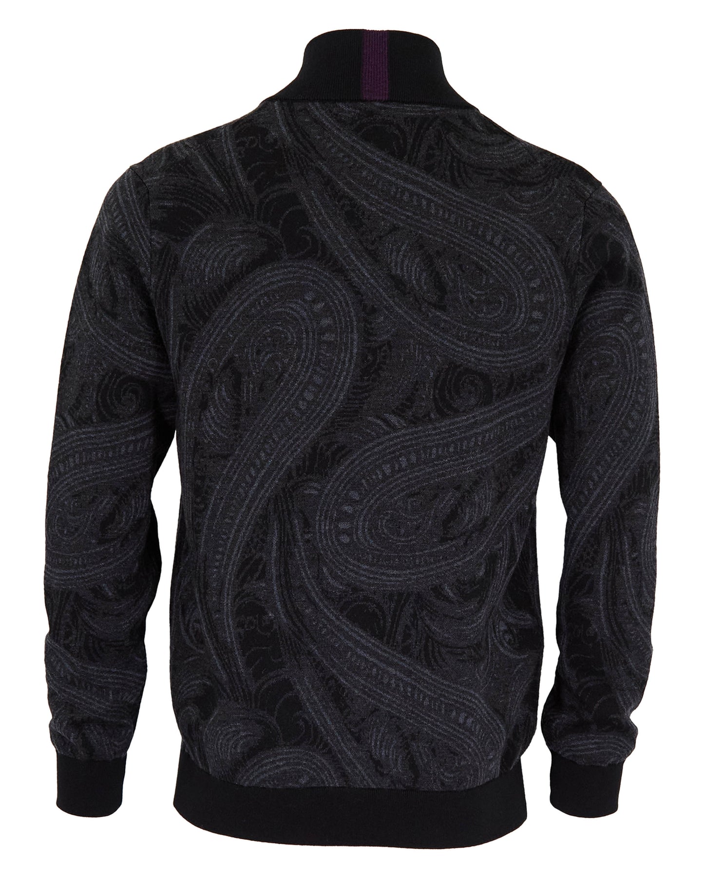 FREDERICK BADALONA FULL-ZIP CARDIGAN - CHARCOAL