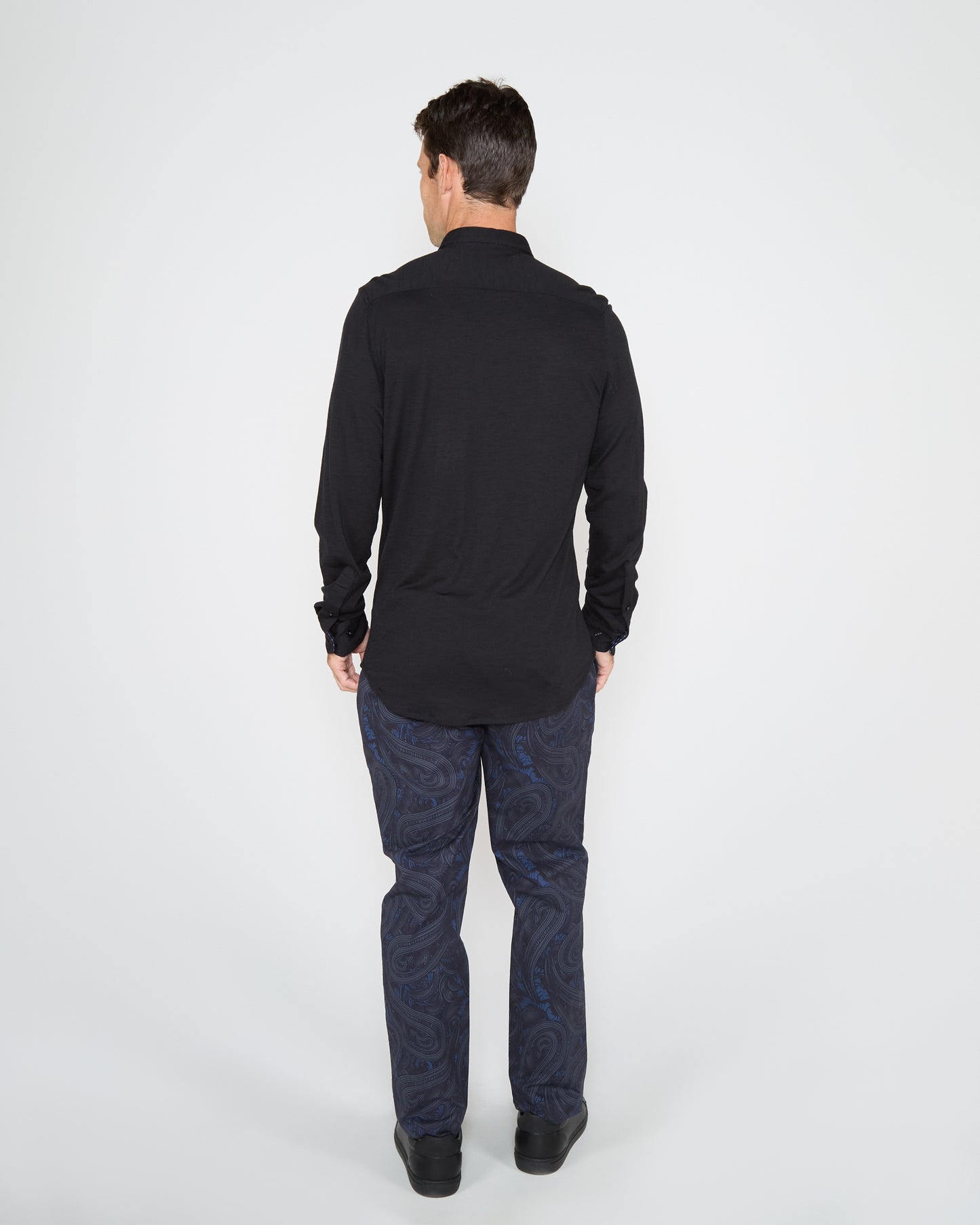 SHAWN MERINO SHIRT IN BLACK