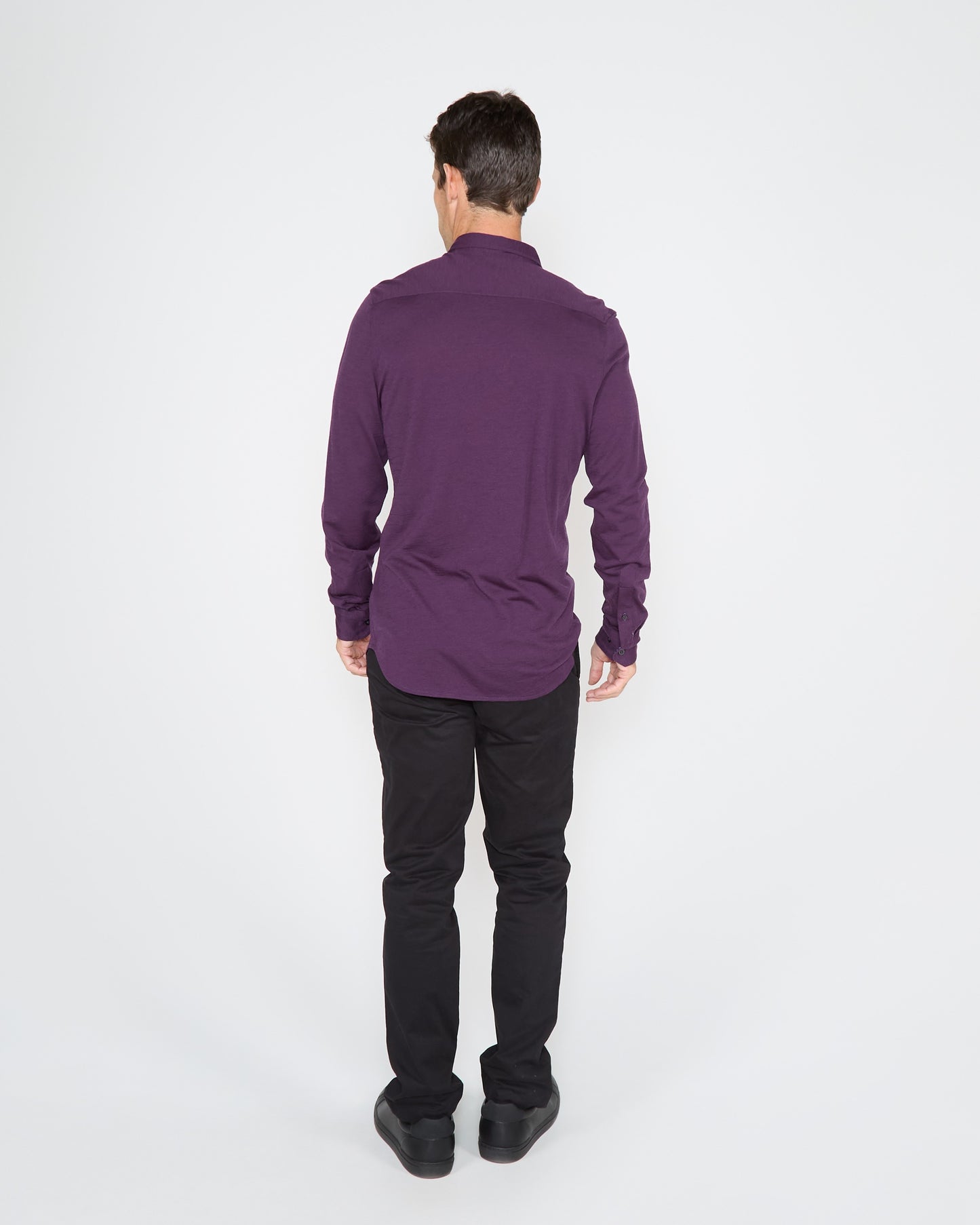 SHAWN MERINO SHIRT - PLUM