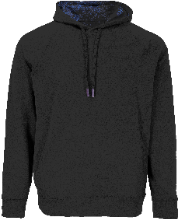 HANK COAL BLACK MEN'S PRINTED KNIT HOODIE