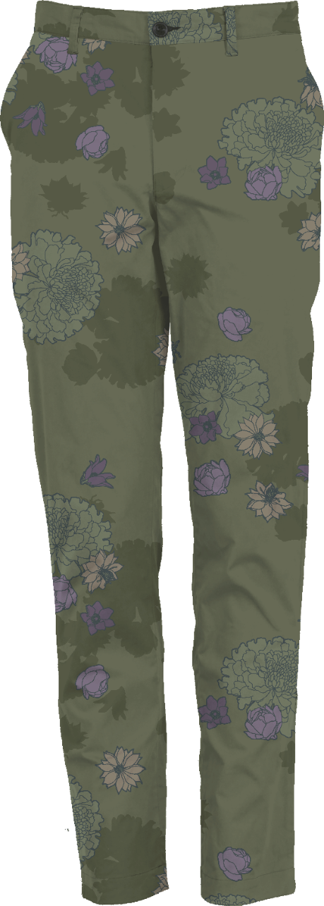 CHARLTON WINTER FLORAL SAGE MEN'S STRETCH TAILORED PANT