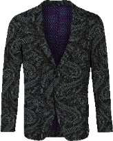 JOSH PAISLEY BADALONA ANTHRACITE MEN'S STRETCH TAILORED BLAZER