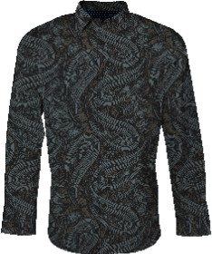 NORMAN PAISLEY BADALONA ANTHRACITE MEN'S PRINTED COTTON LONG-SLEEVE SHIRT