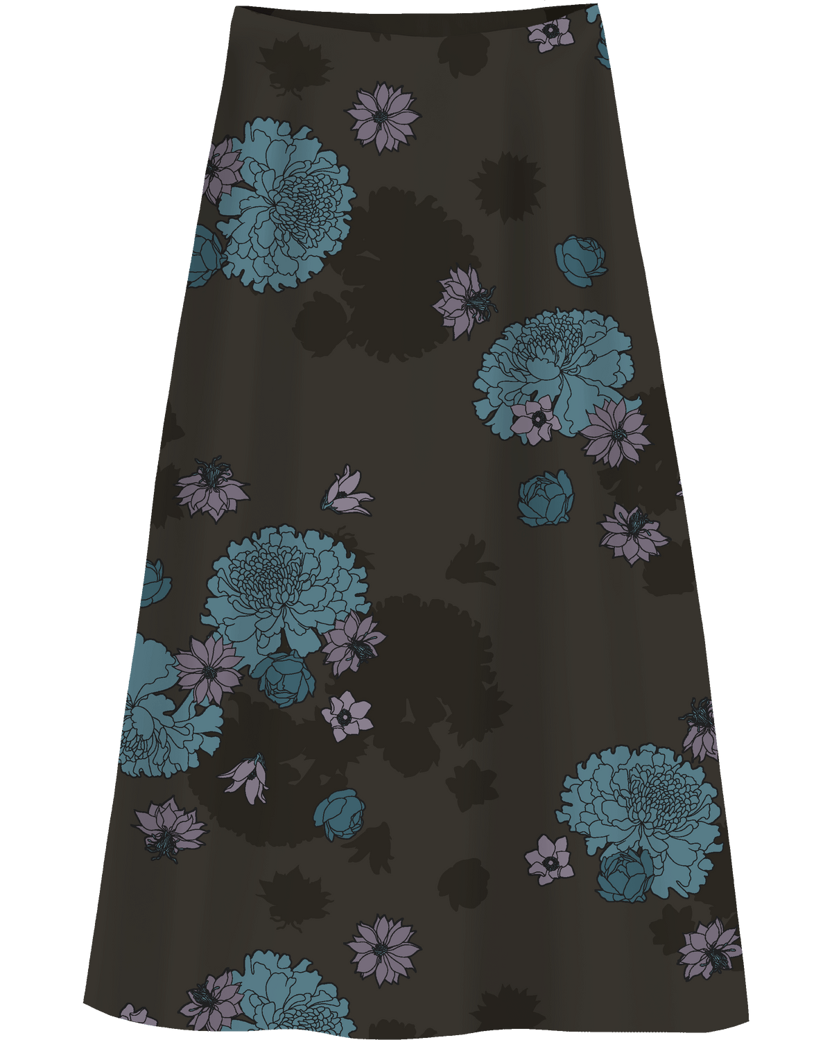 MARIE WINTER FLORAL BROWNIE WOMEN'S SKIRT