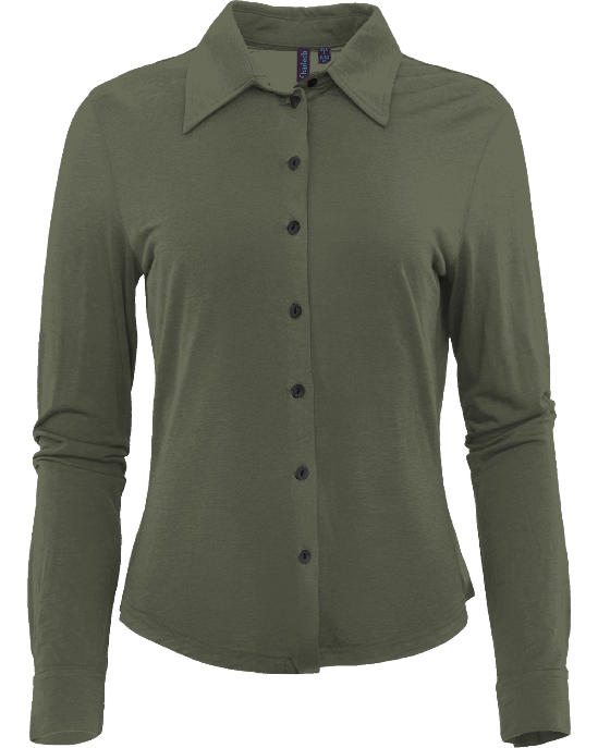SCARLET SAGE WOMEN'S MERINO JERSEY LONG-SLEEVE SHIRT