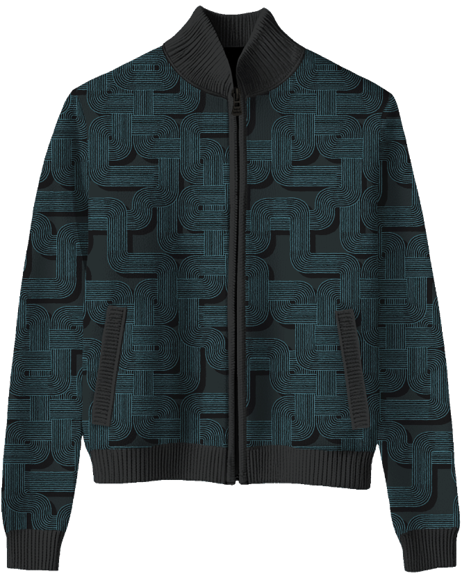 SUSAN BLONS GEO SMOKE WOMEN'S SWEATER