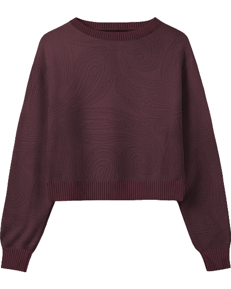 CRISSY PORT WOMEN'S CROPPED MERINO SWEATER