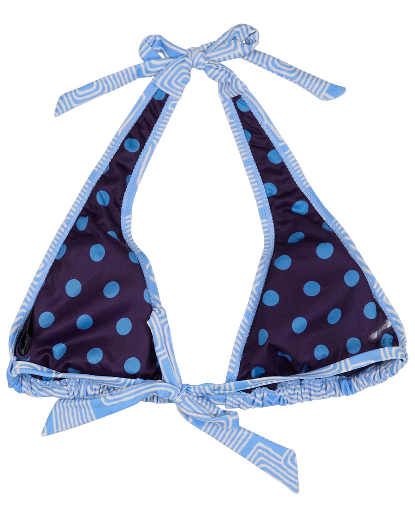 RAQUEL INTER TWINE BLUE WOMENS BIKINI TOP