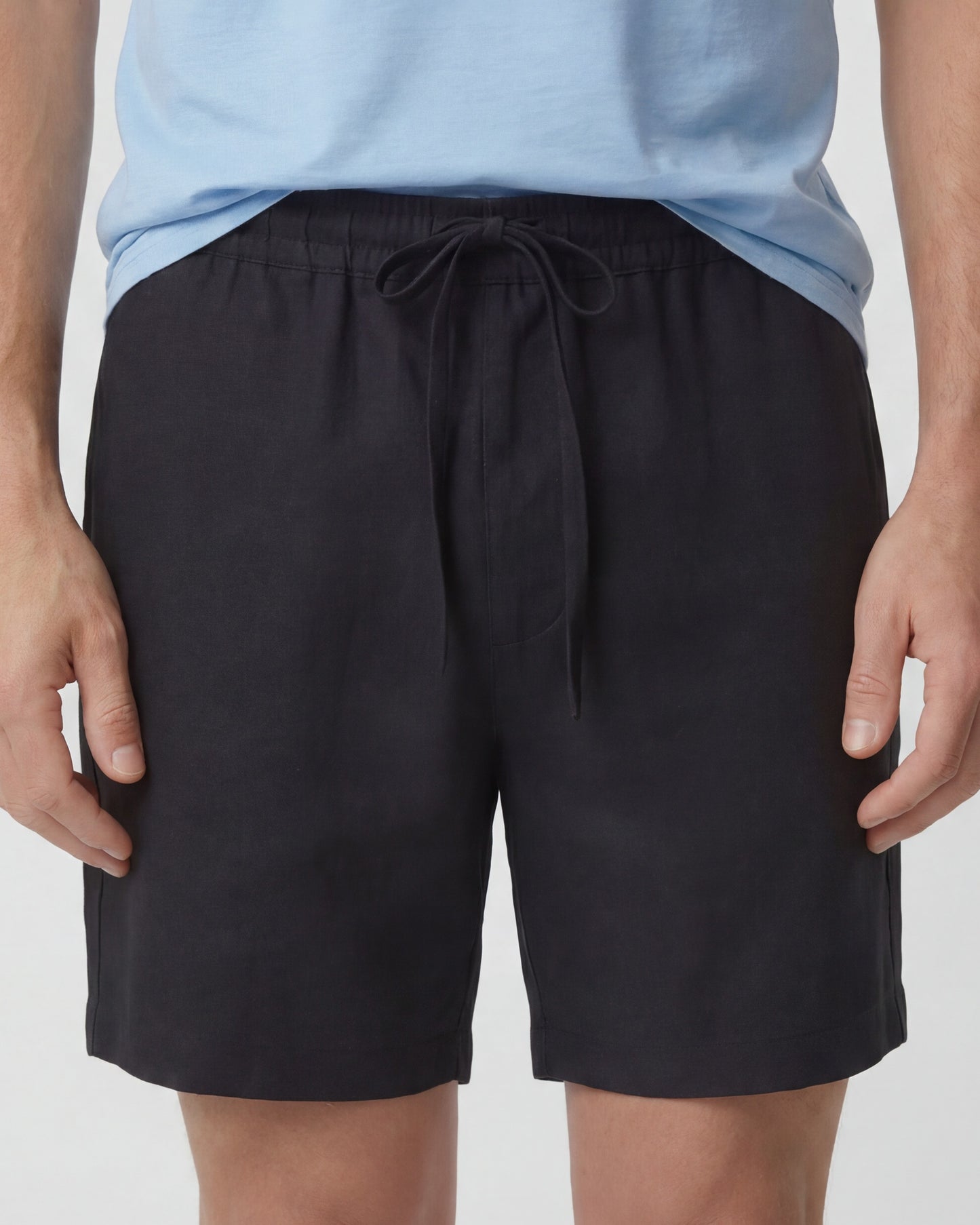 DEVONSHIRE LINEN SHORT - BLACK