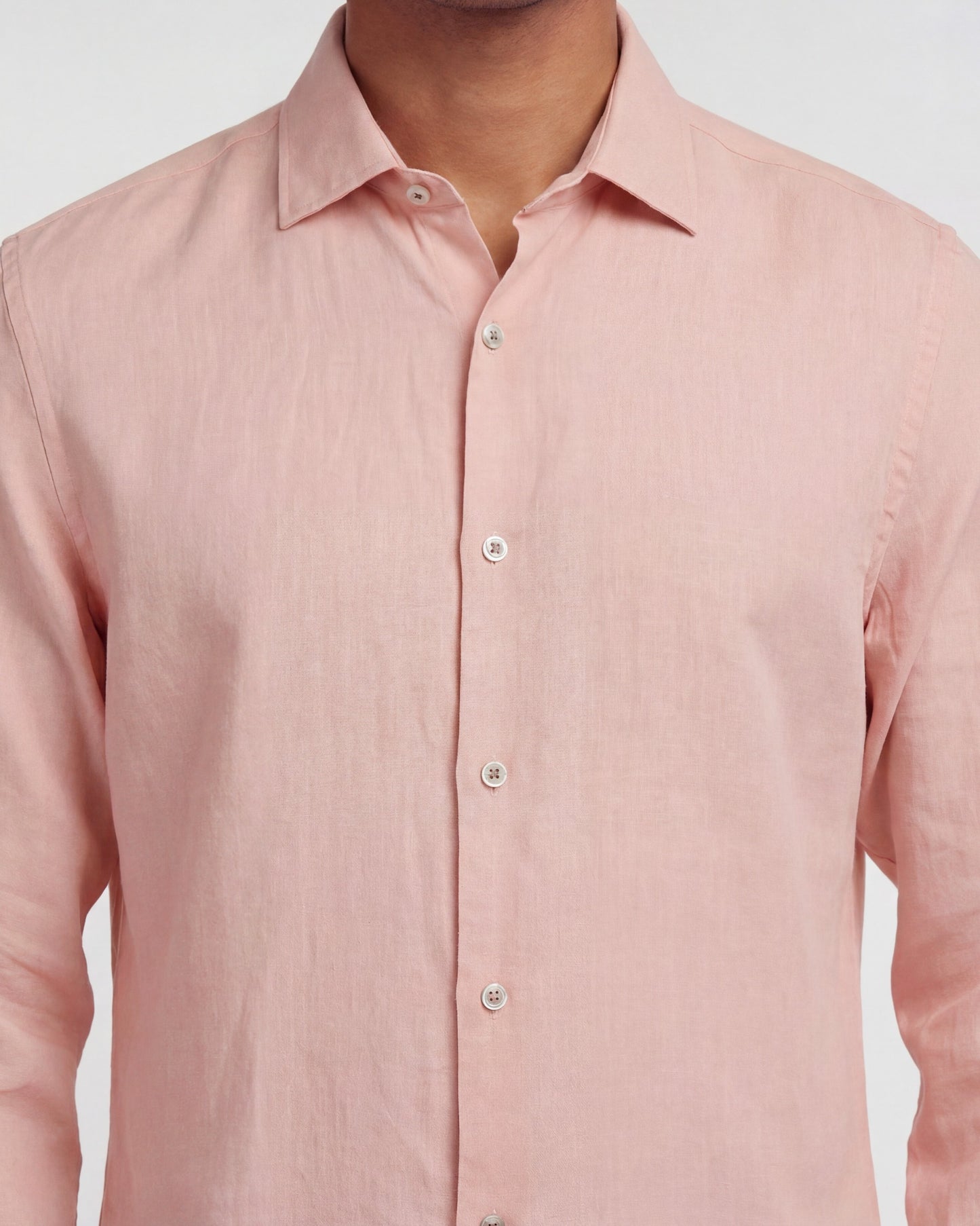 LAURENT LINEN SHIRT - PINK