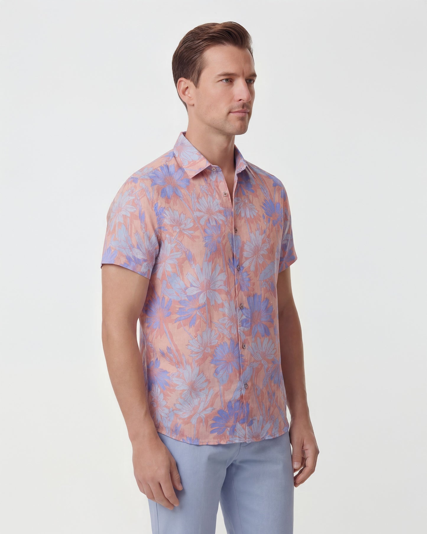 SERGIO SPRINGTIME LINEN SHIRT - PINK