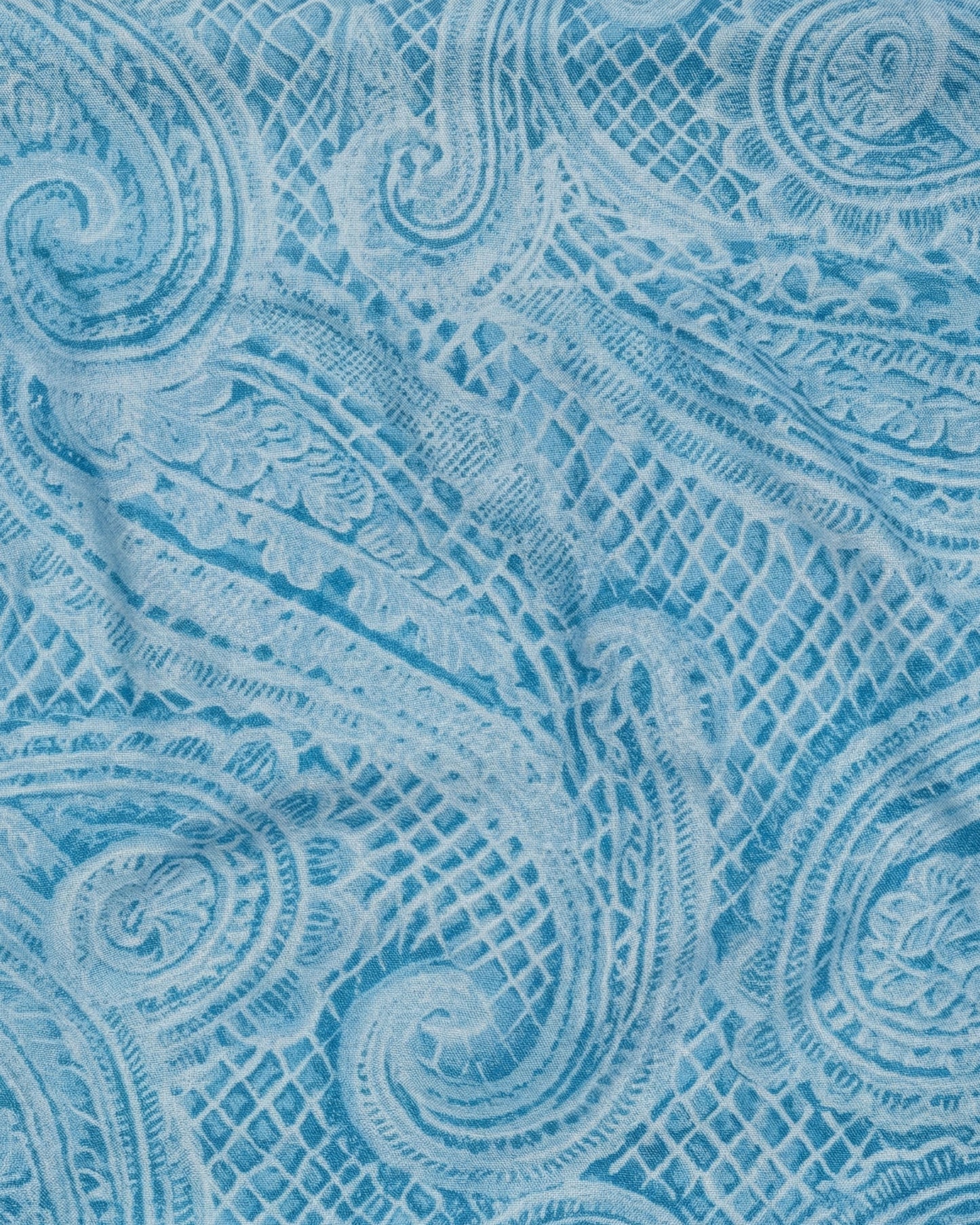RAQUEL CROCHET PAISLEY TEAL WOMENS BIKINI TOP